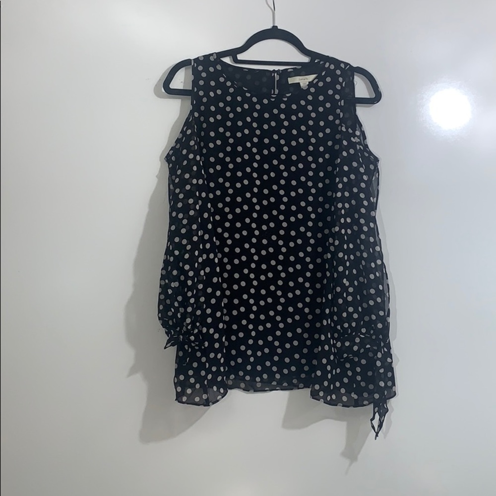 Lark and Ro polka dot blouse